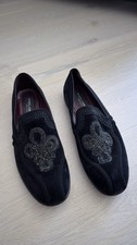 Dolce & Gabbana Velvet Slippers Loafers Fits 11-11.5 Handmade