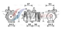 Kompressor Klimaanlage AVA Clever Choice KAAK261 FüR KIA Cerato 1 LD
