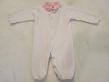 Vintage 1995 Playskool Pink Pointelle Baby Sleeper 0-3M Hasbro Made in USA