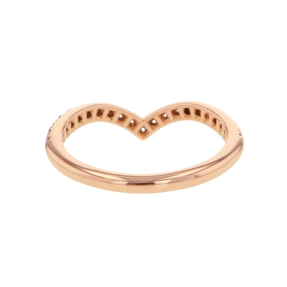 TIFFANY Soleste 18K Rose Gold Diamond V Ring