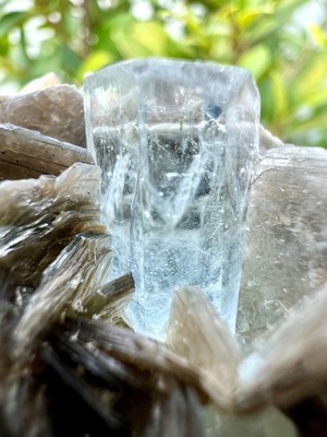 Unique Beautiful Aquamarine Crystal Combine With Mica From Skardu Valley.