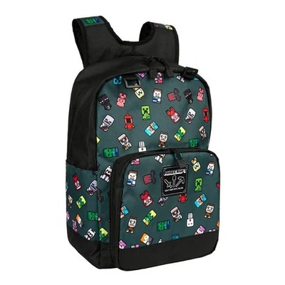 sac à dos MINECRAFT  Bobble Mobs noir et gris 43 x 31 x 18 cm école - Photo 1/3
