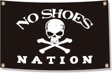 ENMOON No Shoes Nation Flag 3x5 Ft, Vivid Colors, Premium HD Print