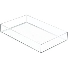 Clear Plastic Drawer Organizer Tray for Makeup Storage on Vanity Dresser or Desk