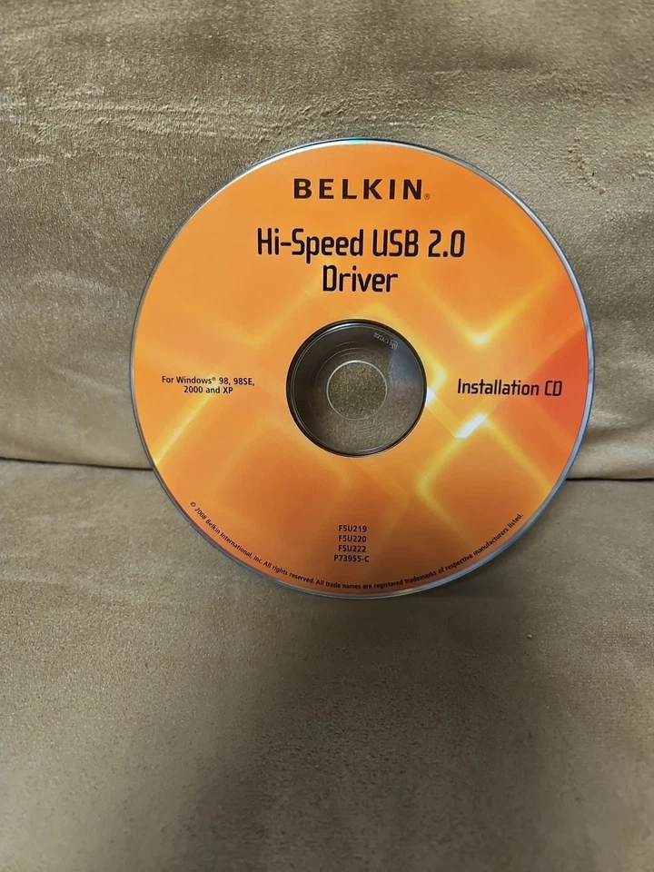 Belkin Corporation Hi-Speed USB 2.0 PCI Card Driver Installation CD for Windows - Image 2 of 3