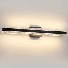 Modern Bathroom Vanity Light: Matte Black 32 in 28W Dimmable LED 8075-WL-32-US