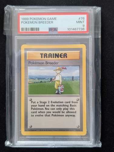 Pokémon Breeder graded PSA 9 for sale on eBay