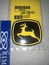 New John Deere Black & Yellow Logo Decal Approx 3” X 2.5” JD5712