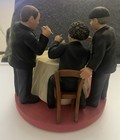 Vtg 2000 Westland Giftware The Three Stooges Music Box Statue #6935 Dinner Scene — photo 2