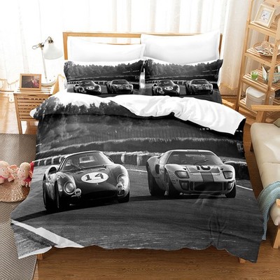Anpassbar Bettwäsche Set 11.Ford v Ferrari Bettbezug135x200 Kissenbezüge80x80
