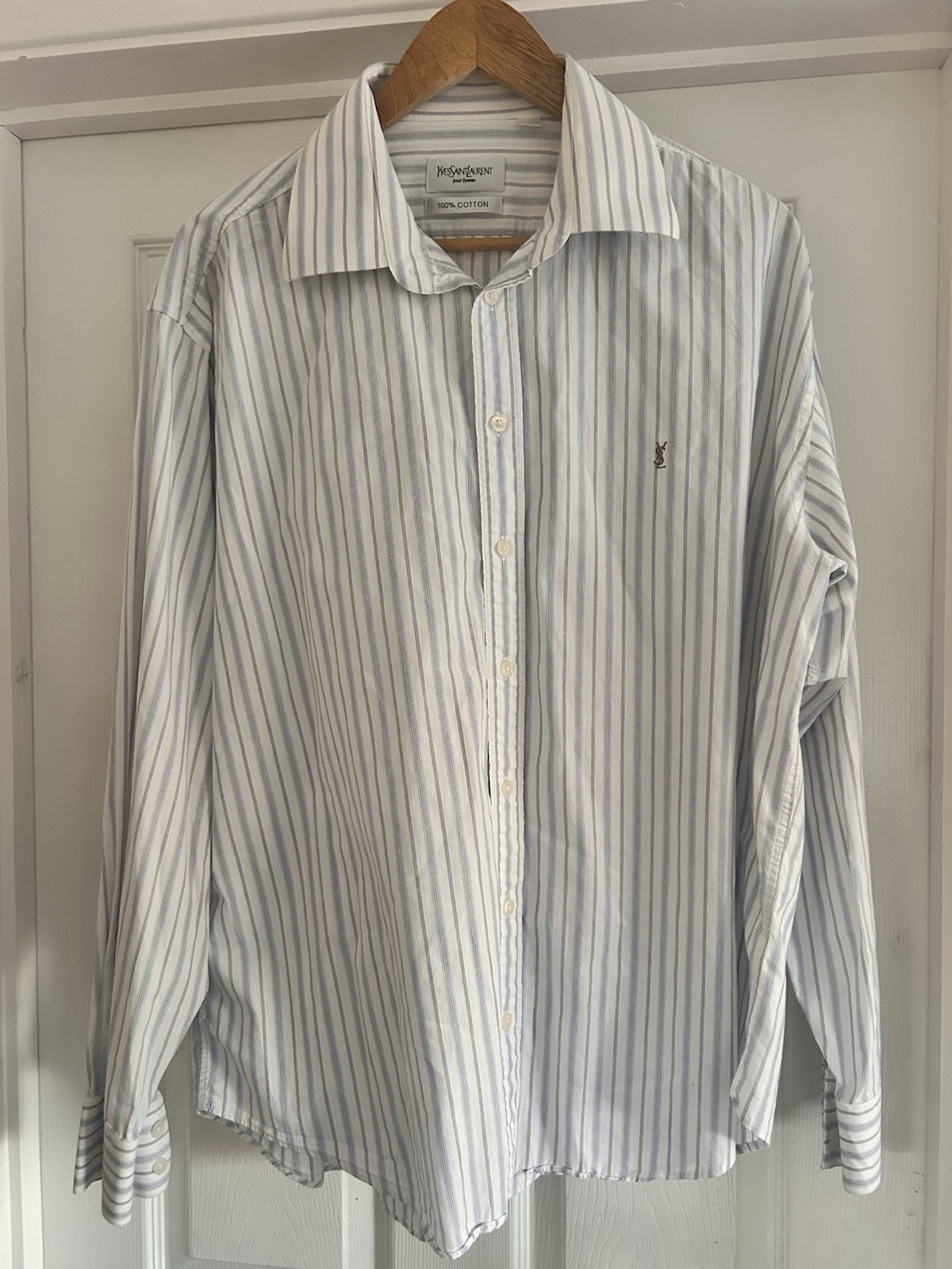 Camicia uomo a righe Yves Saint Laurent taglia XL (bg3)