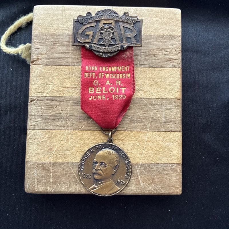 1929 G.A.R. Civil War 63rd Encampment Delegate Medal BELOIT WI