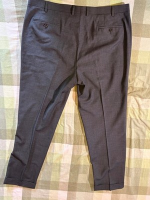 Lauren Ralph Lauren Wool Dress Pants Mens 40x32 Gray Pleated Classic
