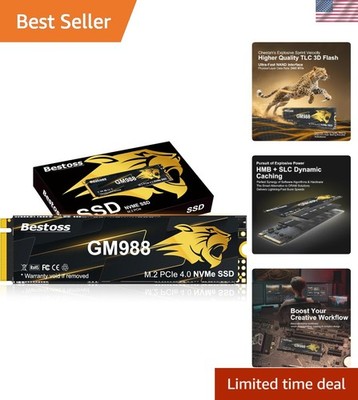 M.2 2280 NVMe SSD 2TB PCIe Gen 4, Up to 7300MB/s, SLC Cache & HMB, PS5/PC/Lap...