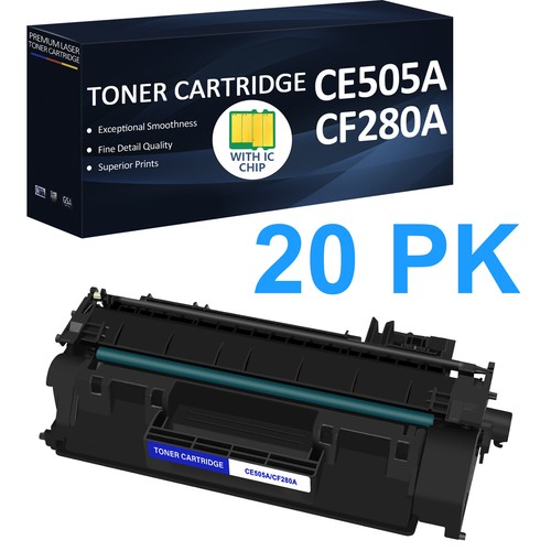 20PK CE505A 05A Toner Cartridge Compatible For HP LaserJet P2035n P2050 Black