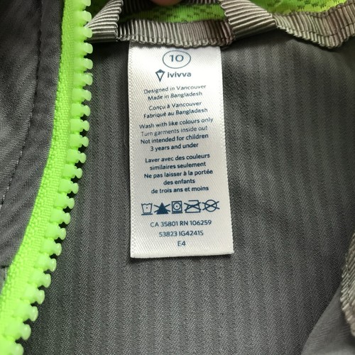Lululemon Ivivva Girl's Athletic Jacket LIGHT Gray Reflective Full Zip Girls 10 - Picture 14 of 14