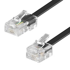 6m Telefon Kabel RJ11 St. 6P4C > RJ45 St. 8P4C schwarz für DSL Splitter Router