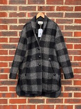 *wow* Isabel Marant Étoile Ladies "gino" Wool Flannel Coat Uk8 Eu36 Small Grey