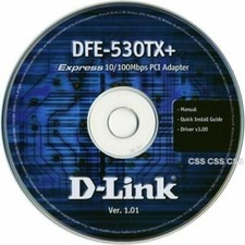 D-Link Ver. 1.01 DFE-530TX Express 10 100 Mbps PCI Adapter Drivers  Manual CD