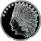 1 TROY OZ .999 FINE SILVER BULLION INDIAN HEAD ROUND BU