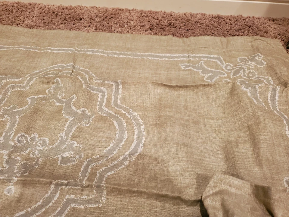 Restauración Hardware Italiano Barroco Medallón KING Almohada Falsa Duna Plata Salvia Foto 2 de 3