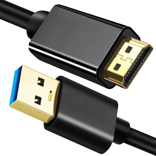 USB to HDMI Cable, USB to HDMI Adapter for Monitor, USB 3.0 Male to HDMI Male...