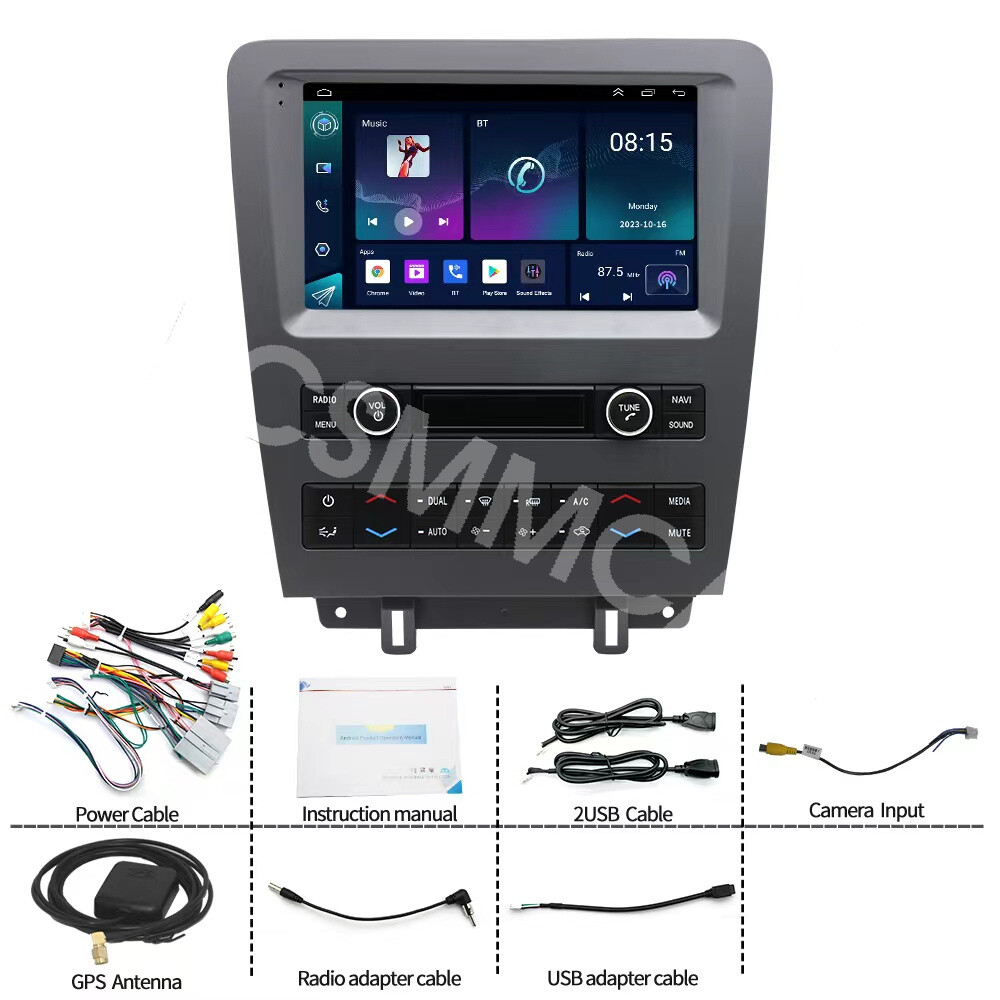 Fit For 2010-2014 Ford Mustang For Apple CarPlay Car Stereo Radio 9in GPS Navi