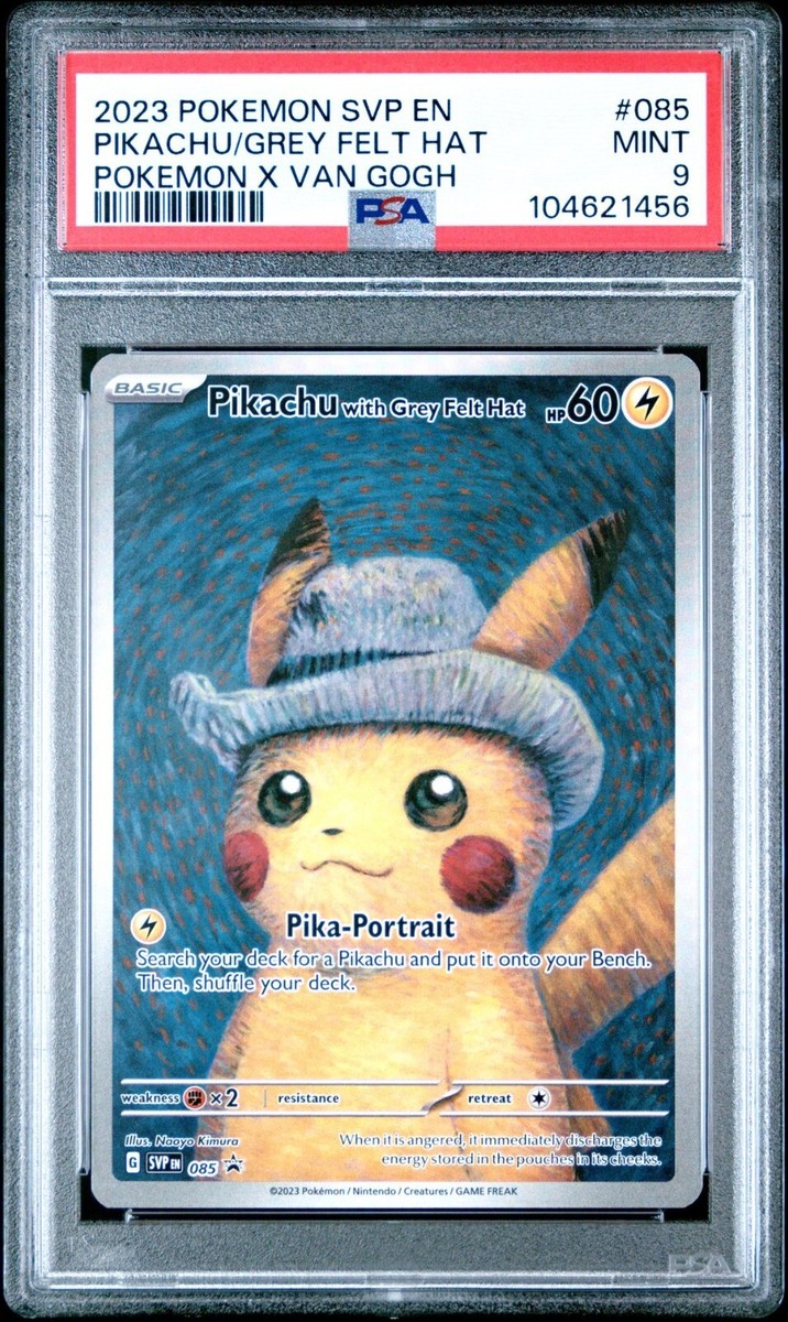 2023 ゴッホピカチュウ グレー フェルト ハット #085 psa10 【公式通販】