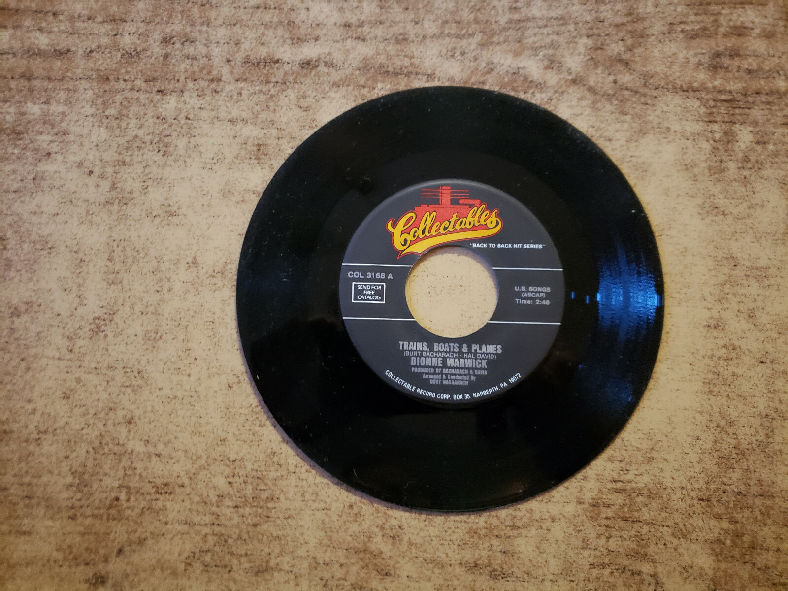 1980S MINTEXC Dionne Warwick Trains, Boats & Planes/I'LL NEVER FALL IN