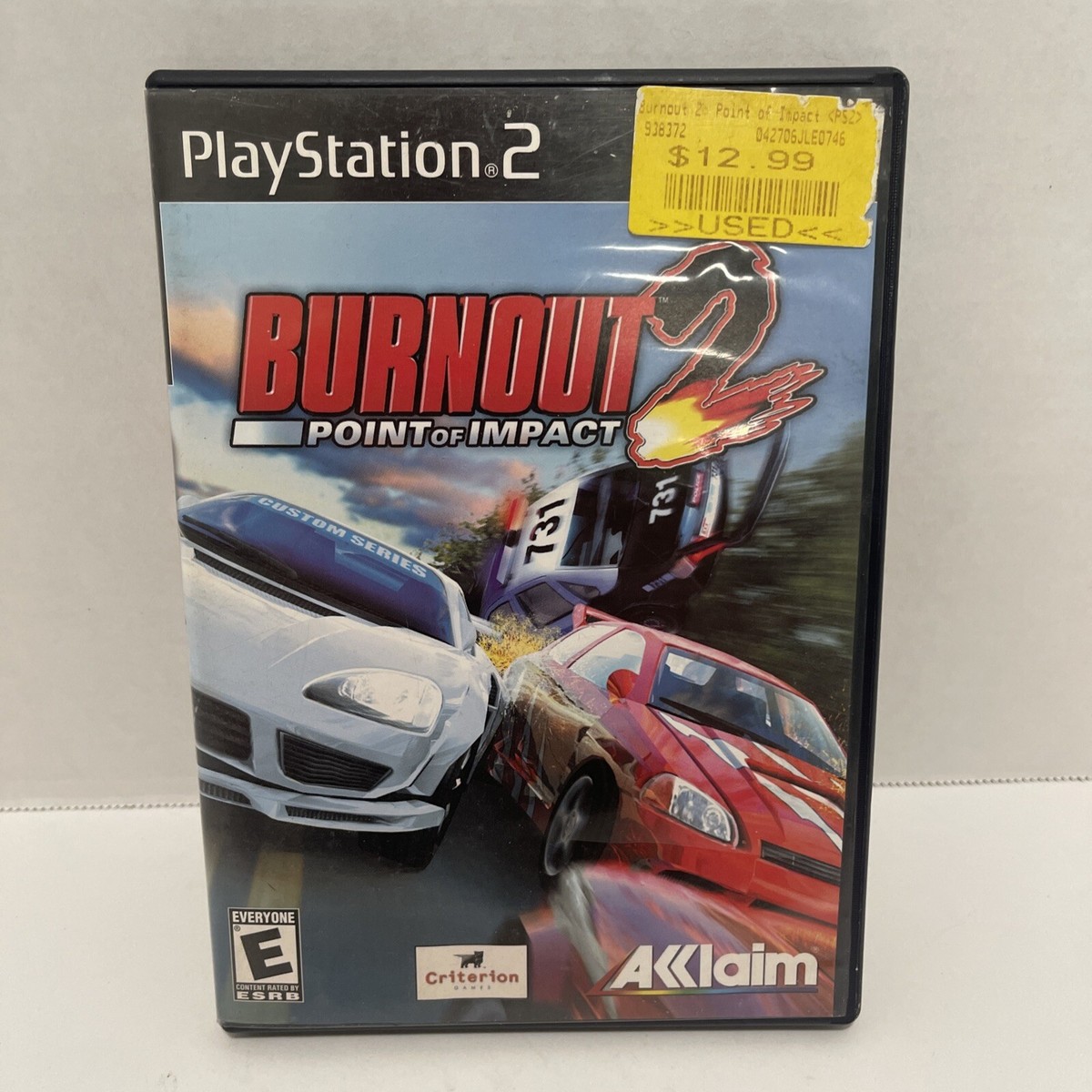 Burnout 2: Point of Impact (Sony PlayStation 2). CIB. Minor