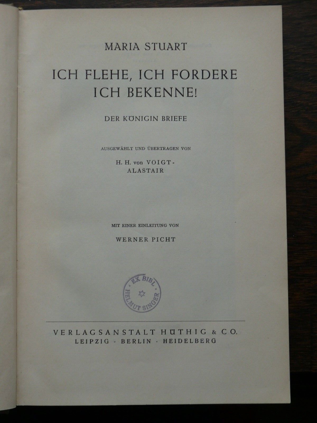 MARIA STUART - ICH FLEHE,ICH FORDERE, ICH BEKENNE