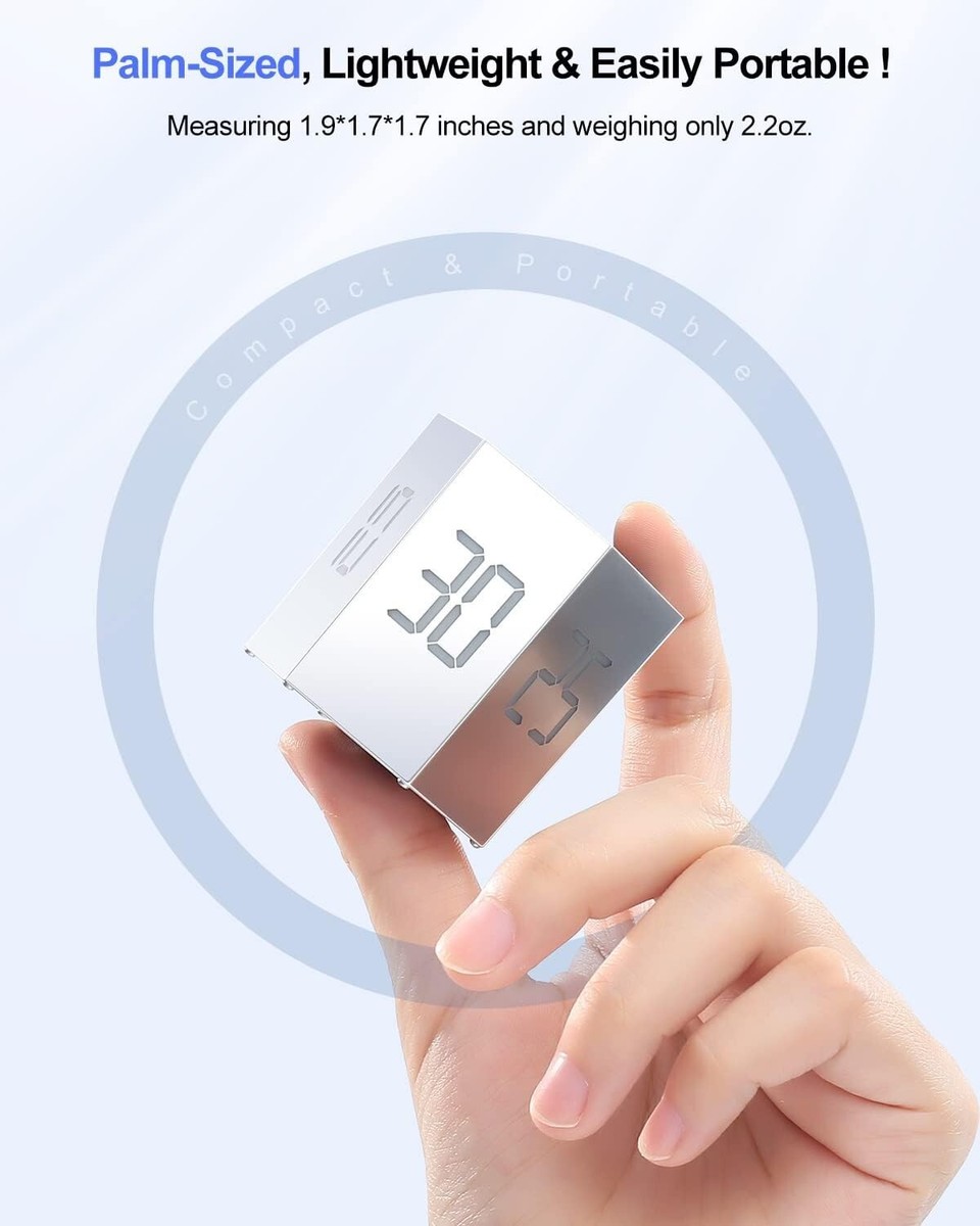Ticktime Portable Pomodoro Timer Cube - Adjustable 6 Preset