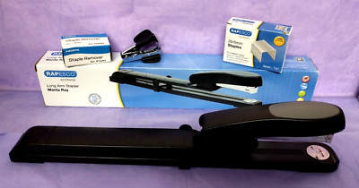 Rapesco Langarm Full Reach Hefter Manta Ray R79026NS Full Set Heftklammern & Entfernen