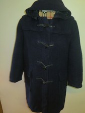Genuine Gloverall Wool Duffle Duffel Coat Raincoat L Uk 14 Euro 42 Navy Blue