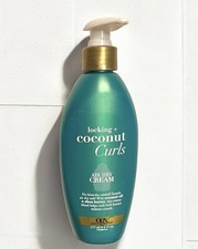 OGX Locking  Coconut Curls Air Dry Cream, No Parabens, 6 oz