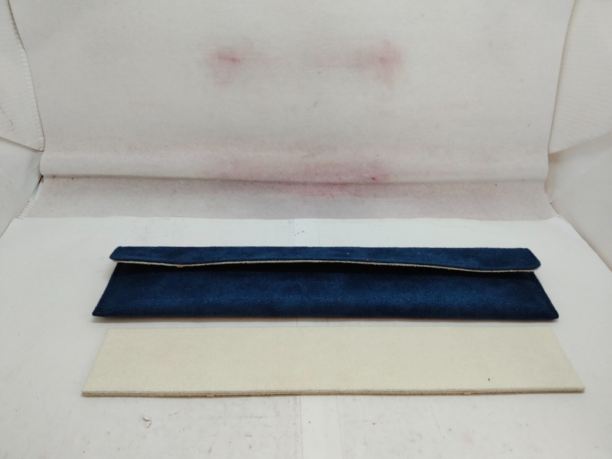 VINTAGE GENUINE LOUIS VUITTON Dark nay blue case orange
