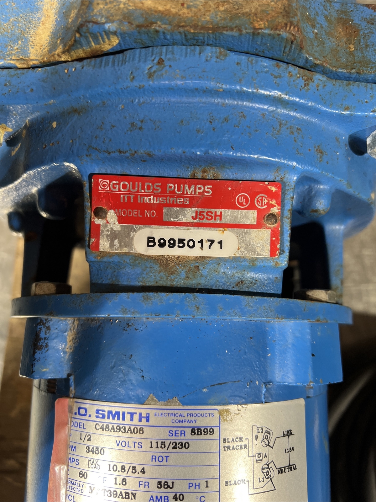 Used Surplus Goulds J5SH 1/2HP Shallow Water Well Jet Pump