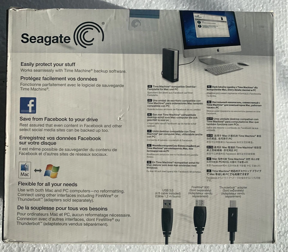 OB Mac Seagate Backup Plus 2TB USB 3.0 Desktop External Hard Drive (STCB2000900) - Image 4 of 4