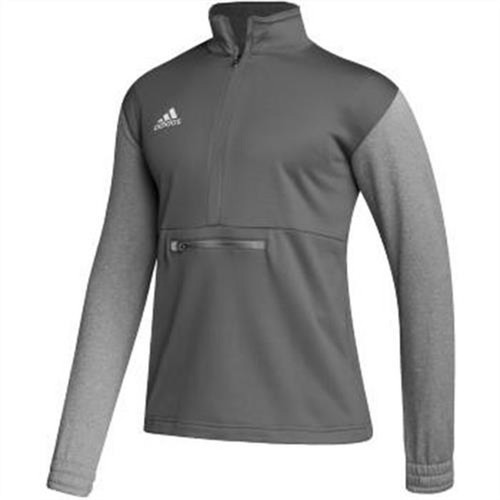 adidas Team Issue 1/4 Zip Langarm T-Shirt schwarz/grau - HI3068, grau/grau - HI3069 - Bild 4 von 4