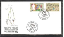 UN / Vienna SC # 117-118 Rights Of The Child FDC.  UNPA