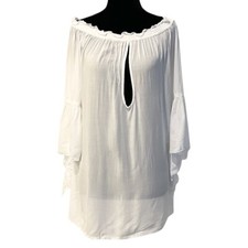 Sample Spell & the Gypsy Collective Designs Bell Sleeve Tunic White Sz 10 AU (M)