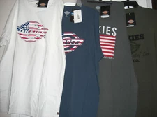 Dickie's Men's Graphic Tshirt Relaxed Fit U.S. Flag, Test of Time M, L, XL