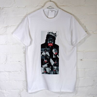 T-Shirt Actual Fact R.I.P Dead Rappers Biggie Tupac bedruckt weiß Hip Hop 