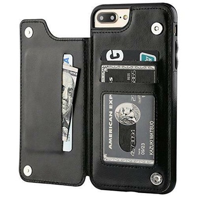 iPhone 7 Plus iPhone 8 Plus Wallet Case with Card Holder,OT ONETOP Premium PU