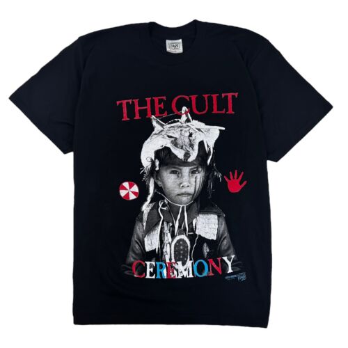 1991 The Cult Ceremony Tour T-Shirt - Black - Picture 1 of 5