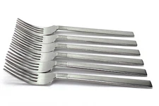 6 Wallace WAS200 Salad Forks 7 1/8"  Glossy Stainless 18/10 Flatware Silverware