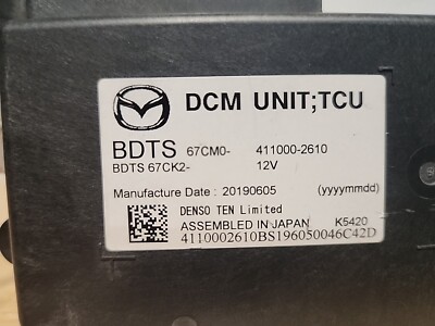2019 - 2023 MAZDA 3 MOBILE DATA COMMUNICATION MODULE UNIT TCU OEM BDTS67CM0