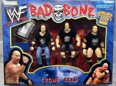 WWE Jakks Pacific Bad To The Bonz Stone Cold Steve Austin Grapple Gear Trash Can