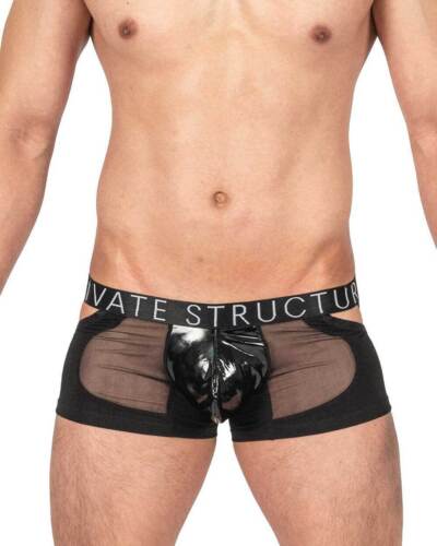 PRIVATE STRUCTURE Alpha Low Waist Mesh Built-In Jockstrap Black 4420 108 - Picture 4 of 8