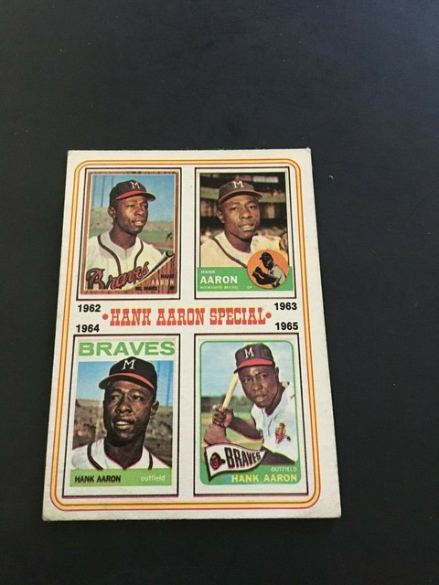 1974 Hank Aaron Special Insert Topps Baseball Card 4 NM Condition EBay